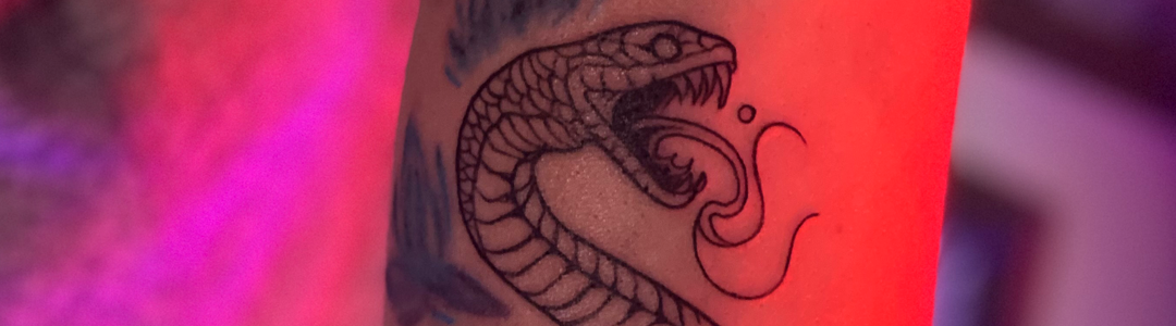 Photo d'un tatouage serpent sur avant bras