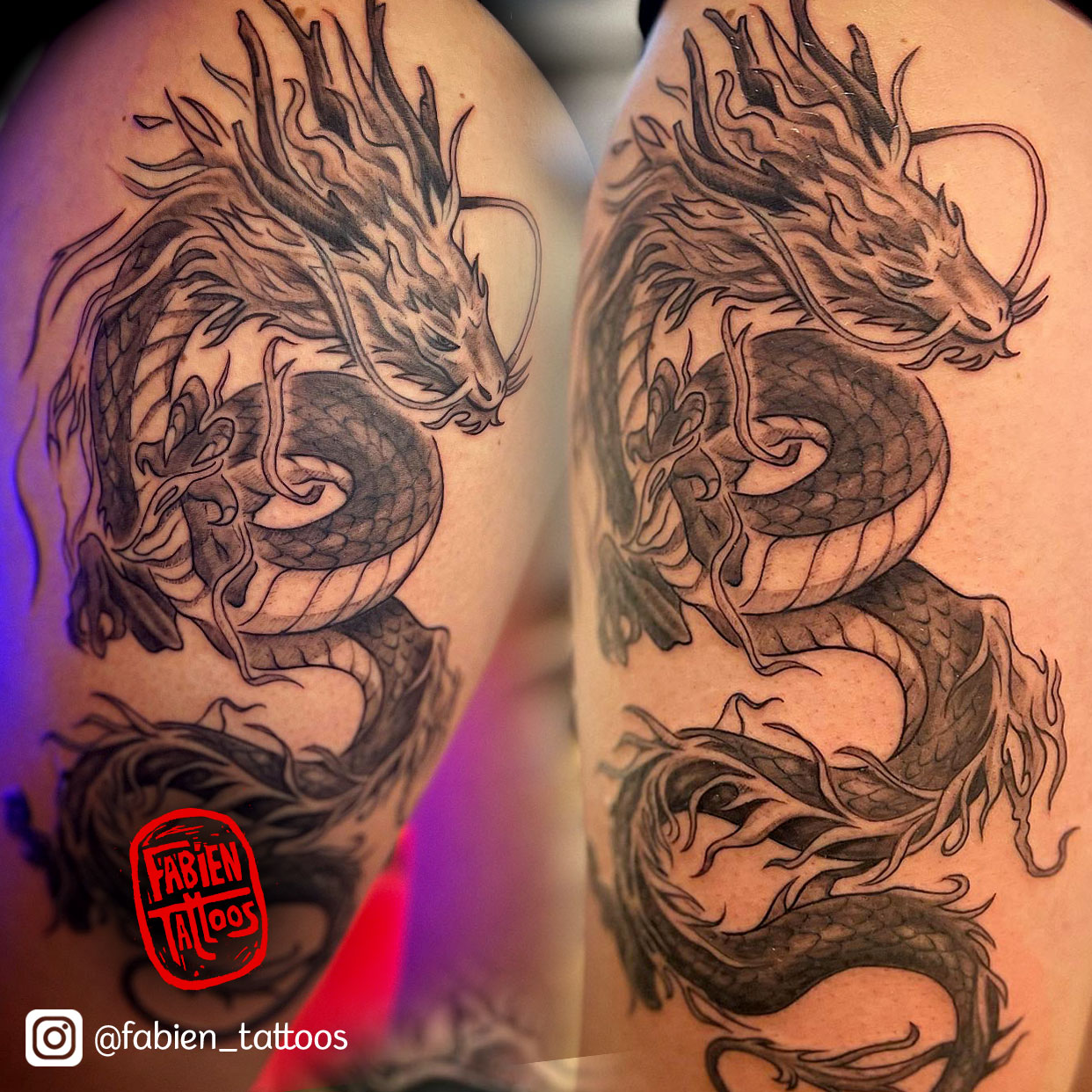 Tatouage Dragon tatoueur strasbourg fabien tattoos