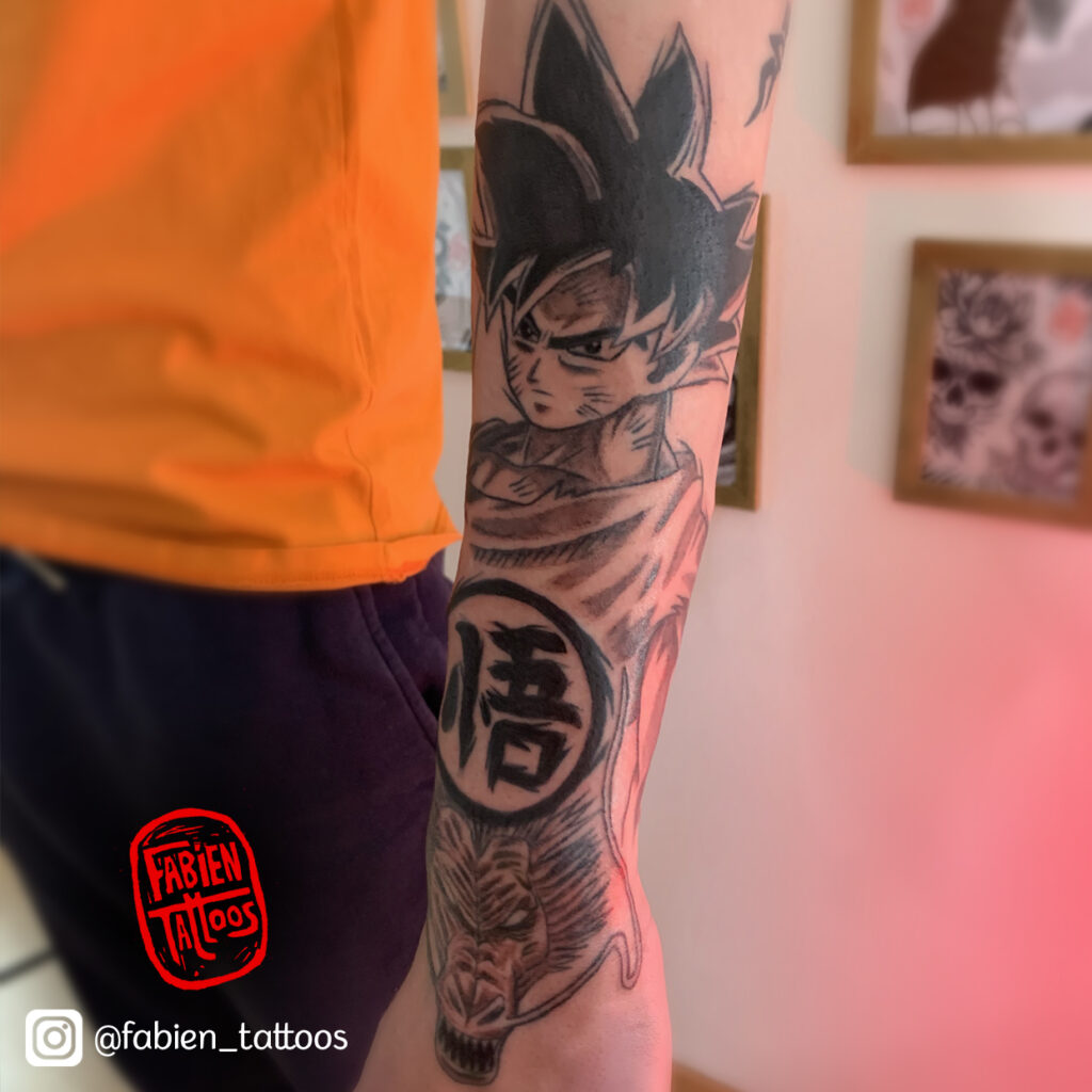 Tatouage Sangoku dbz tatoueur manga strasbourg