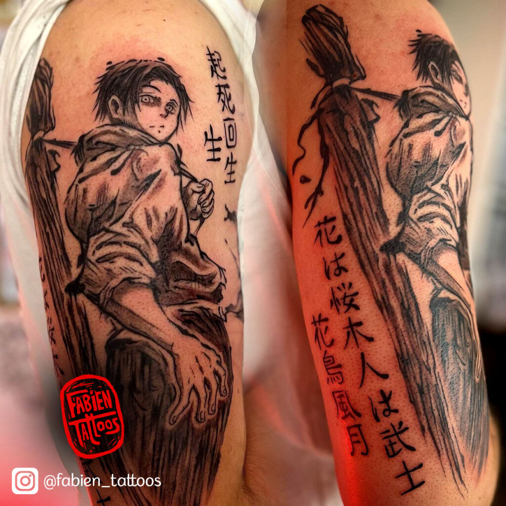 Tatouage Jujutsu Kaisen tatoueur manga strasbourg fabien tattoos