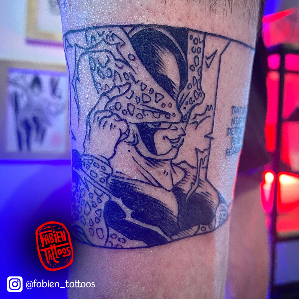 Tatouage Dragon Ball cell tatoueur manga fabien tattoos strasbourg