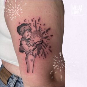 Tatoueuse strasbourg blackwork manga Neilikka anime