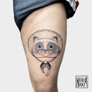 Tatouage Panda Zelda tatoueuse strasbourg Neilikka