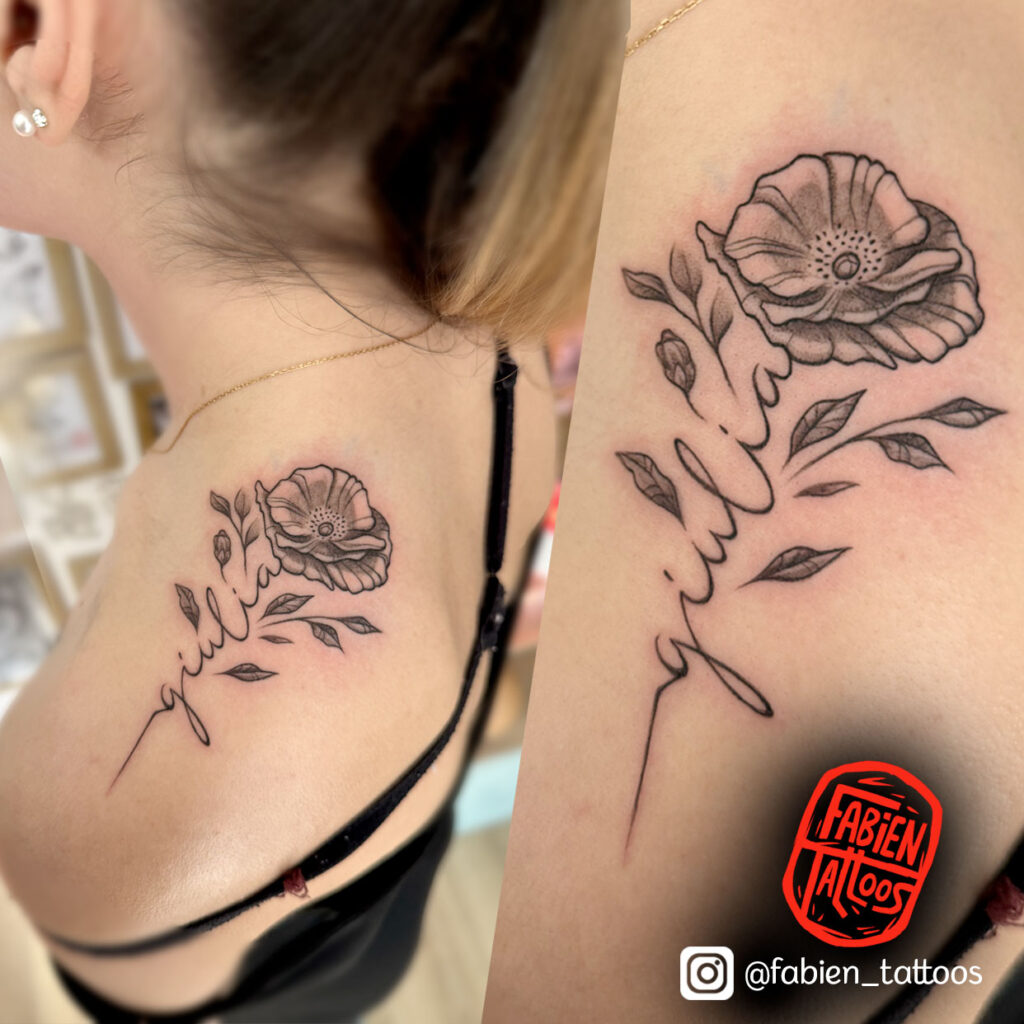 tatoueur strasbourg tatouage fleur prénom fin fabien tattoos