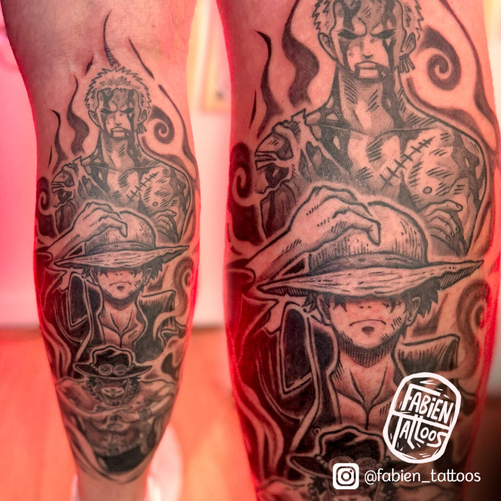 Tatoueur Strasbourg Manga One Piece Tattoo Luffy Zoro