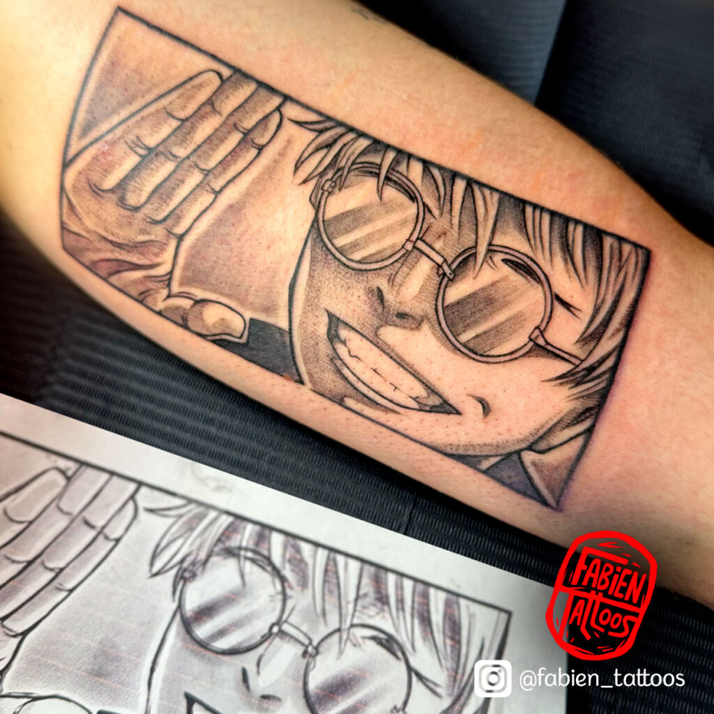 Tatouage Gojo Jujutsu Kaisen Tatoueur Manga Strasbourg Fabien Tattoos